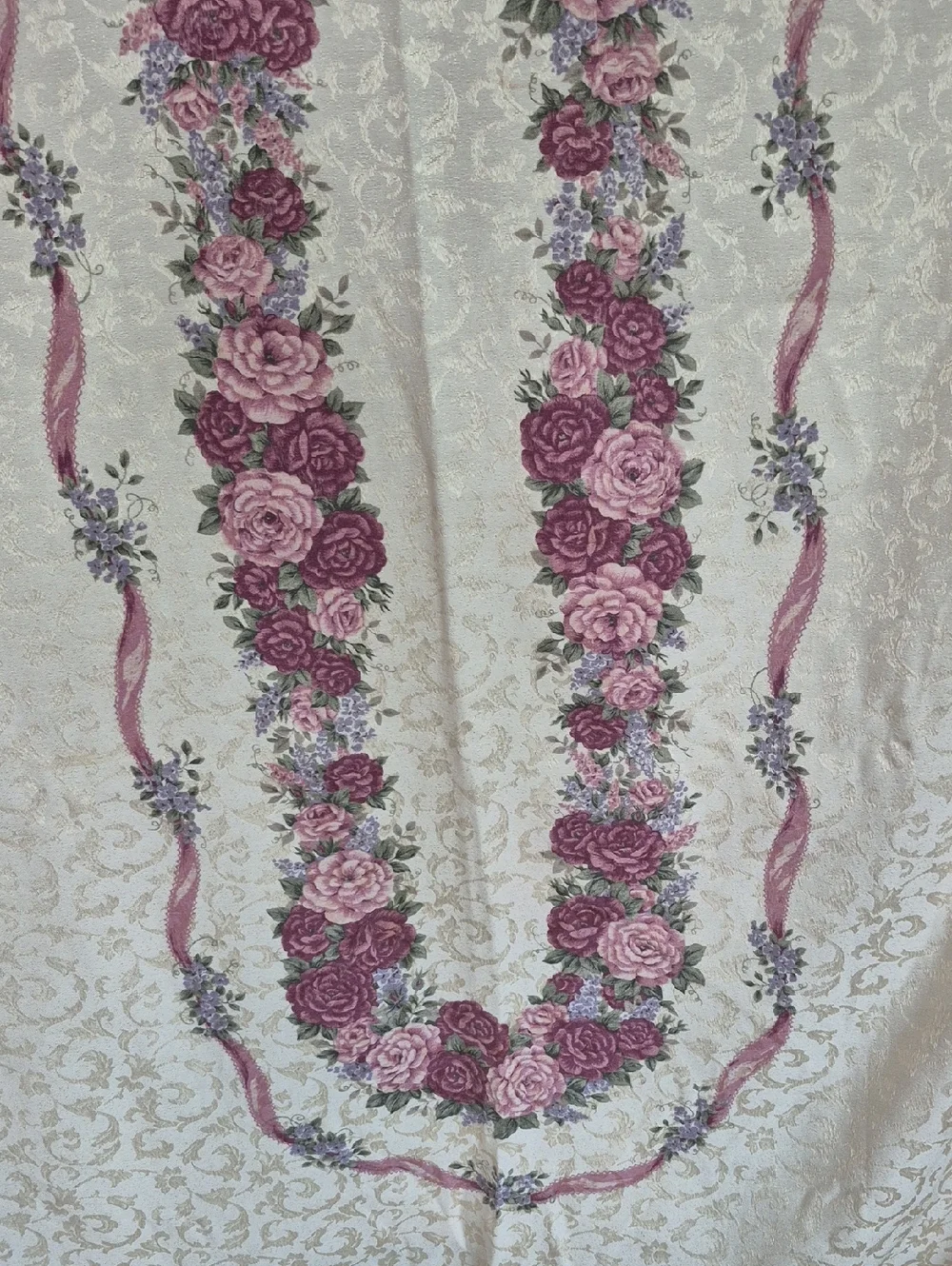 Victorian Floral Tablecloth 114 X 80